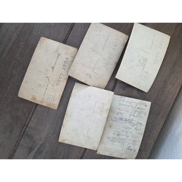 5 VTG Early 1900s School Group Photo Postcard Teachers & Students Sepia-Toned - Picture 5 of 13